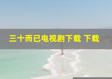 三十而已电视剧下载 下载